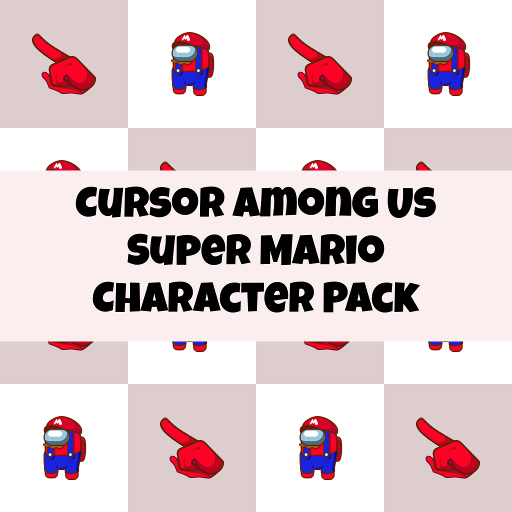 Cursor Among Us Super Mario Character Pack